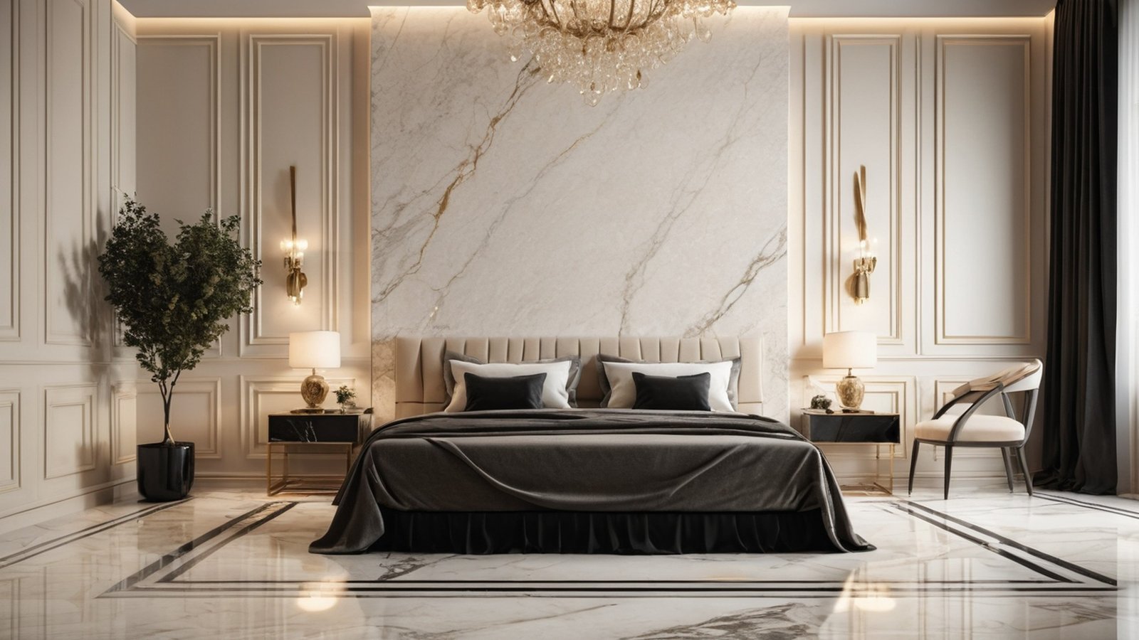 Luxury interior featuring natural stone