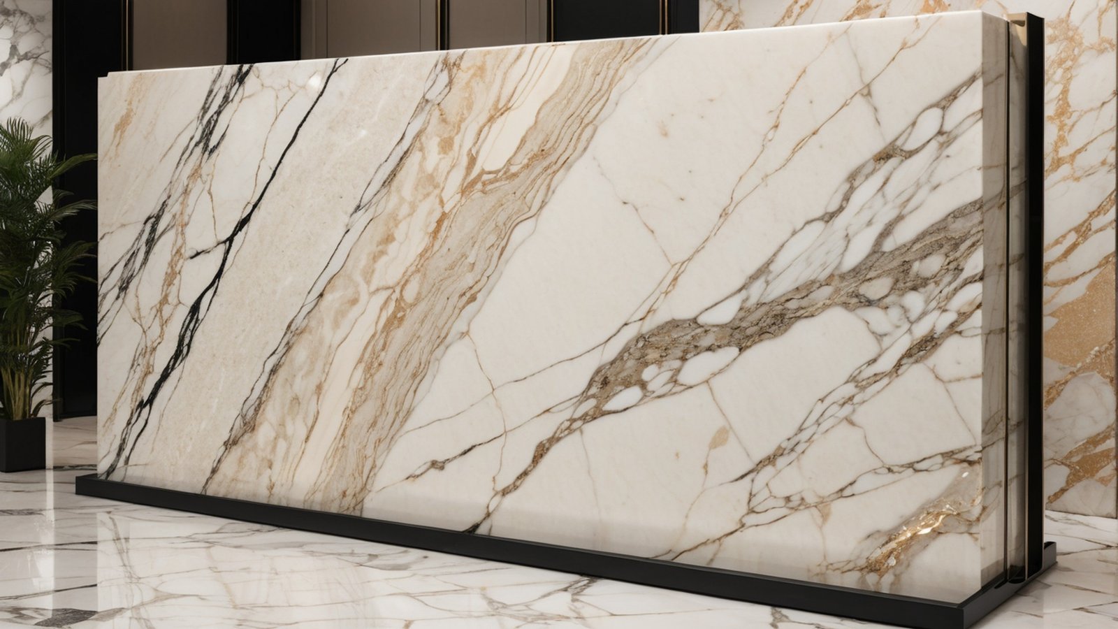 Natural marble detail and veining